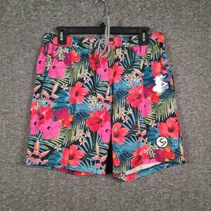 NWT Uzzi Men's Swim Trunks Size Small Floral Pattern Mesh Inside